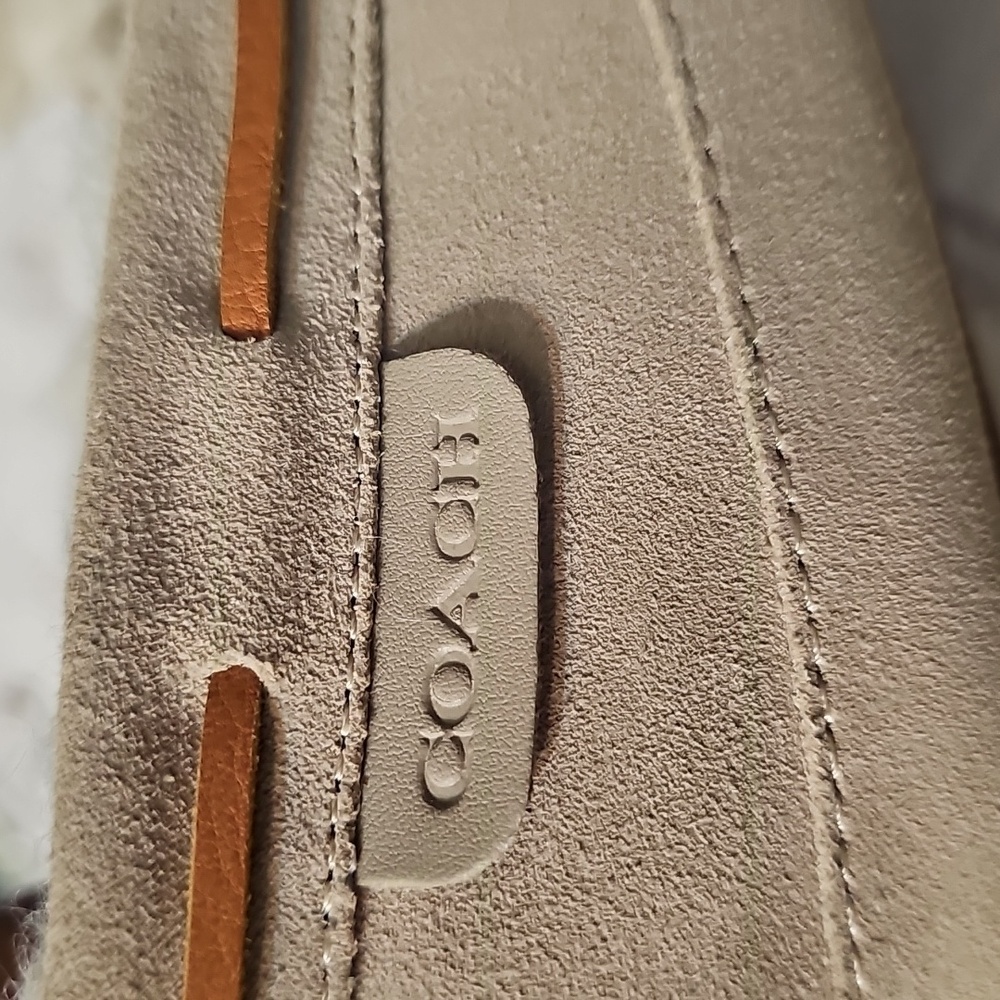 Coach Suede/Sherling  Beige Moccasins 9D - Picture 4 of 11